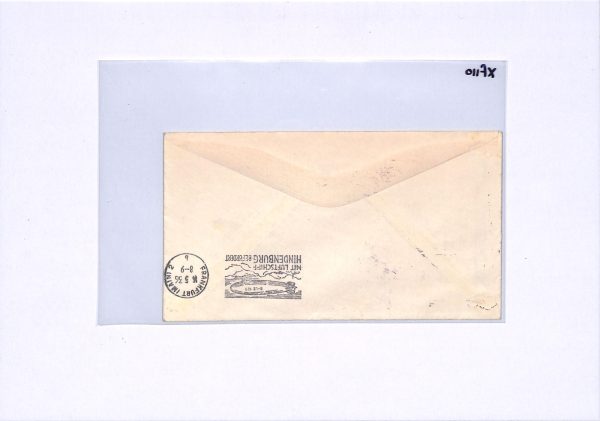 USA Air 10c Block{4} HINDENBURG ZEPPELIN Cover FIRST FLIGHT 1936 Frankfurt XF110 - Image 8