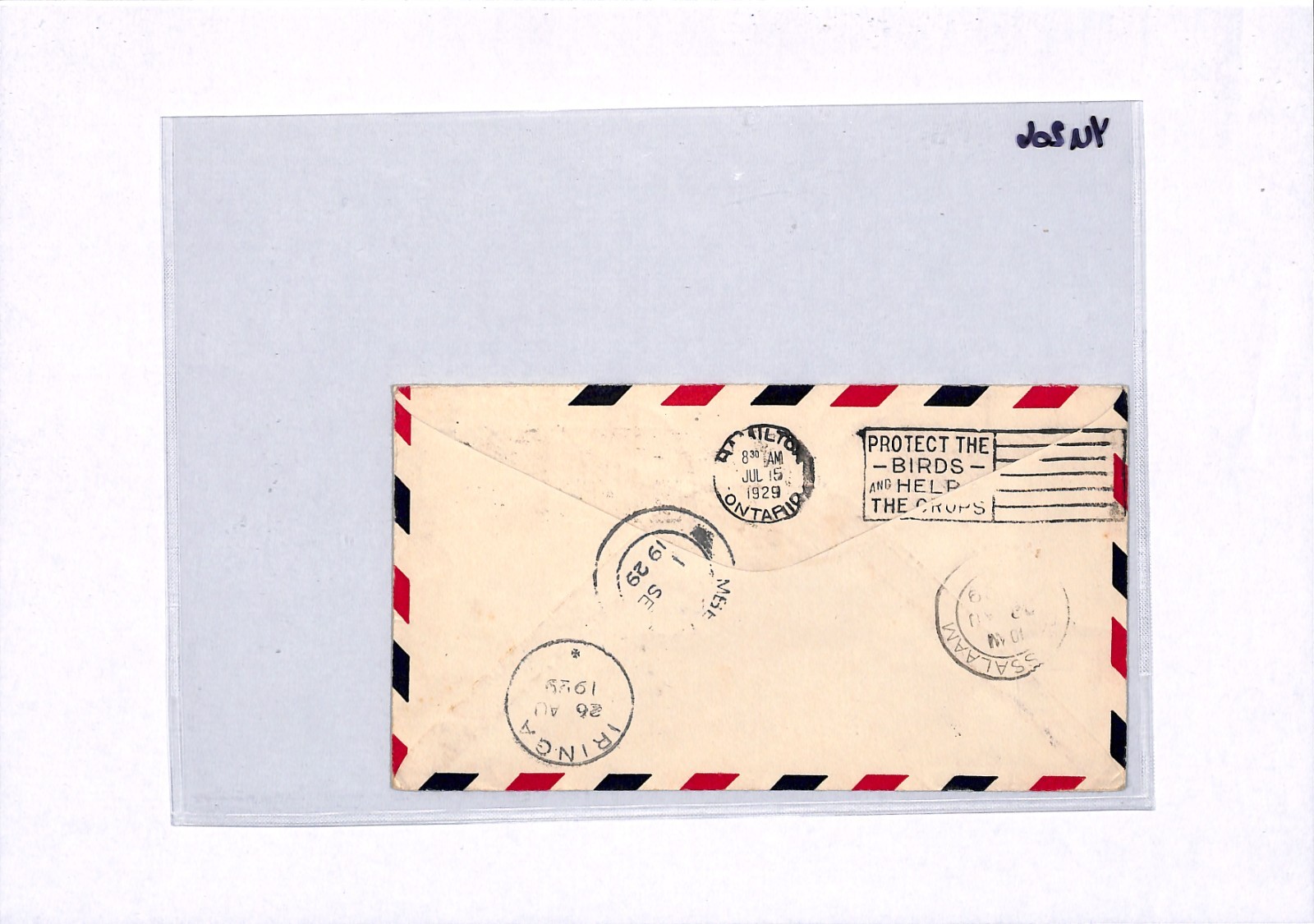 USA Air 1929 Cover FIRST FLIGHT Detroit Toronto 9c Forward *Tanganyika* YU206 - Image 13