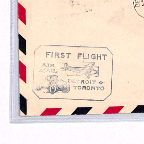USA Air 1929 Cover FIRST FLIGHT Detroit Toronto 9c Forward *Tanganyika* YU206 - Image 4