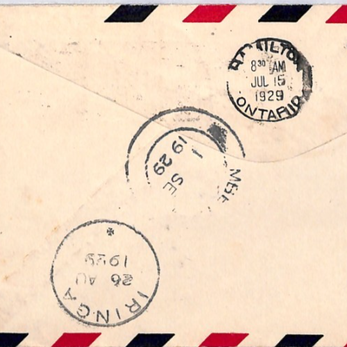 USA Air 1929 Cover FIRST FLIGHT Detroit Toronto 9c Forward *Tanganyika* YU206 - Image 7