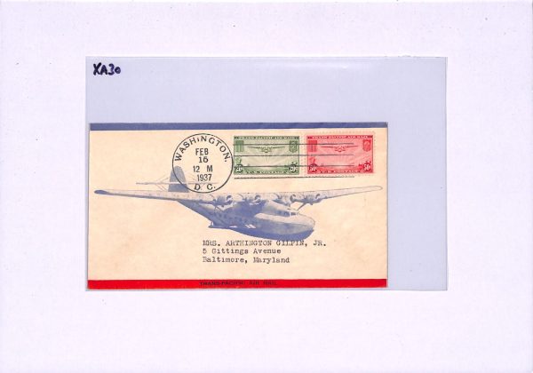 USA Air *CHINA CLIPPER* 1937 FDC Plane ILLUSTRATED First Day Cover #C21 C22 XA30 - Image 5