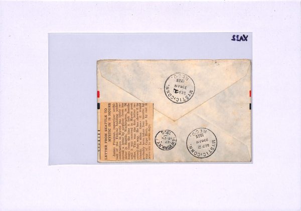 USA Air Mail 1925 Cover Seattle RECORD *MYSTIC* FLIGHT (76 Hours) NEWSPAPER XA32 - Image 12