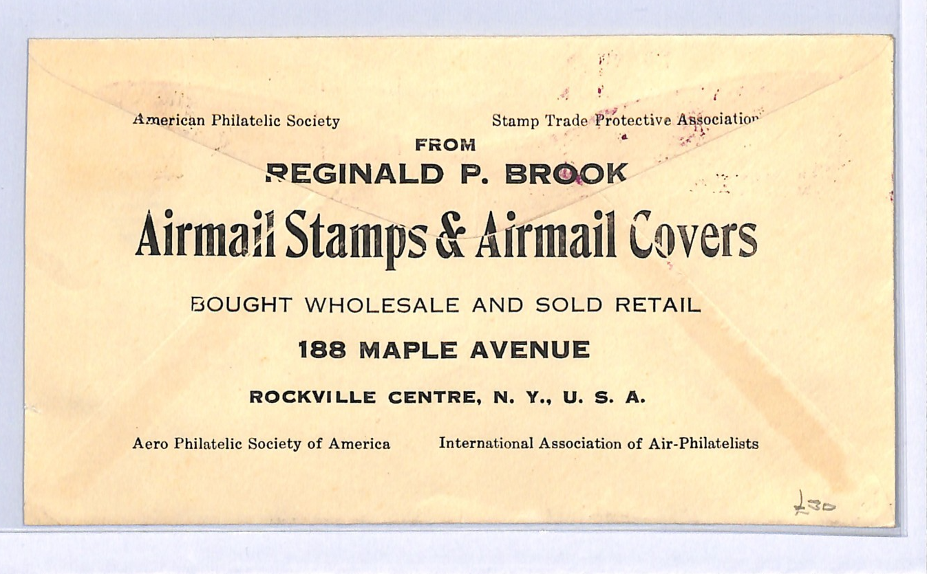 USA Air Mail #C6 24c Cover 1924 FIRST TRANSCONTINENTAL FLIGHT NY San Fran WE392 - Image 3