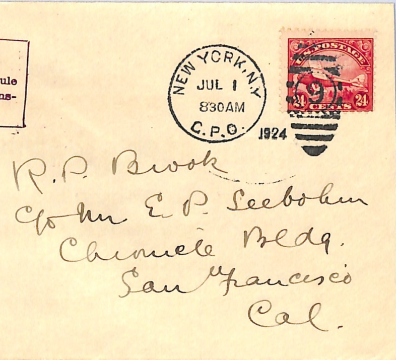 USA Air Mail #C6 24c Cover 1924 FIRST TRANSCONTINENTAL FLIGHT NY San Fran WE392 - Image 4