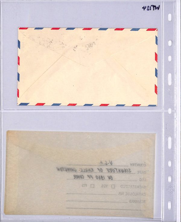 USA Air Mail Cover *EARLE OVINGTON* SIGNED FIRST FLIGHT Tucson LA 1930 WT134 - Image 6