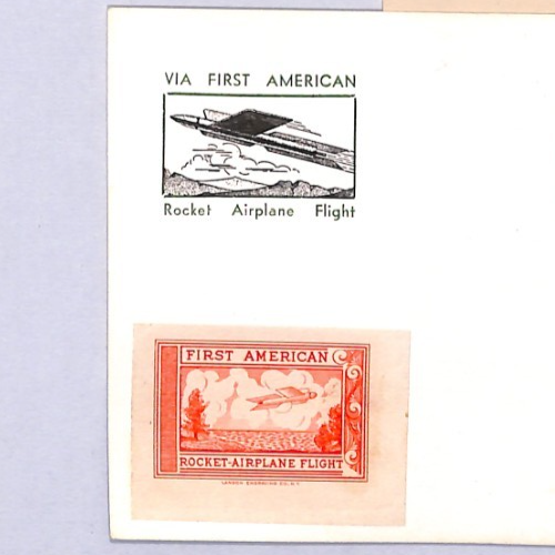 USA Airmail *ROCKET AIRPLANE* Pair Postcards{2} 1936 FIRST FLIGHT Signed YU205 - Image 9
