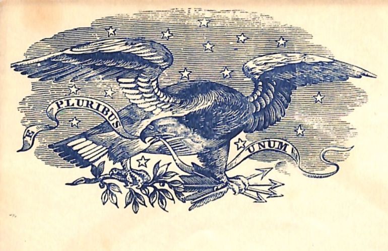 USA CIVIL WAR PATRIOTIC Illustrated EAGLE *PLURIBUS UNUM* Propaganda BIRDS WF139 - Image 3