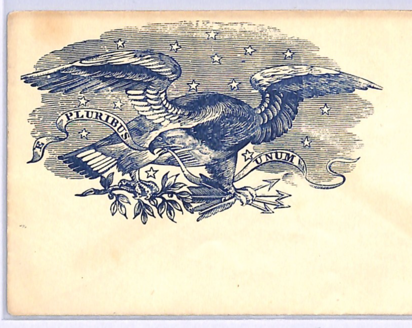 USA CIVIL WAR PATRIOTIC Illustrated EAGLE *PLURIBUS UNUM* Propaganda BIRDS WF139