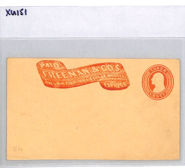 USA Classic ADVERT Stationery Cover 3c Red *FREEMAN & CO EXPRESS* Envelope XU151 - Image 8