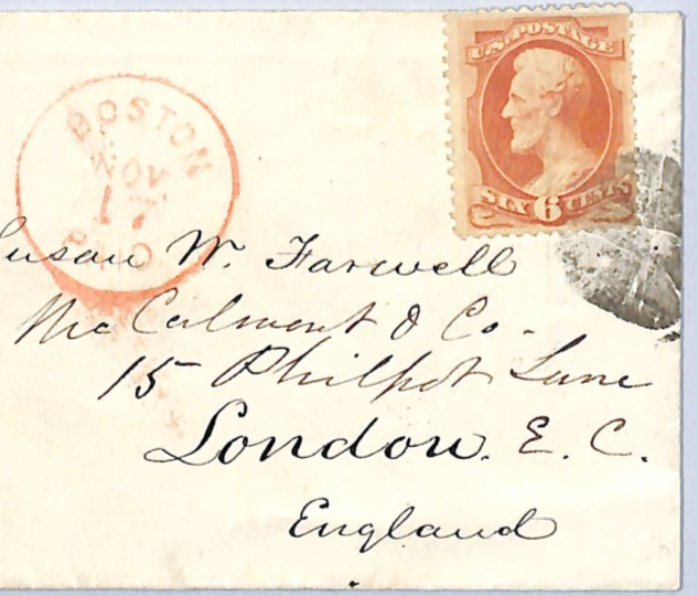 USA Classic Cover 1874 Boston Transatlantic GB London{samwells-covers}WG75 - Image 7
