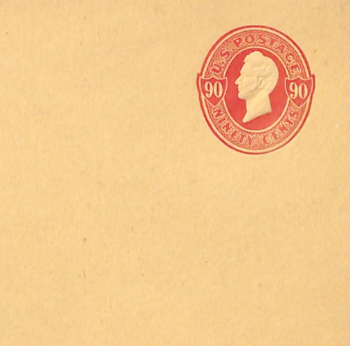 USA Classic Cover 90c Carmine PERRY Postal Stationery Entire Envelope Unused VM2 - Image 3