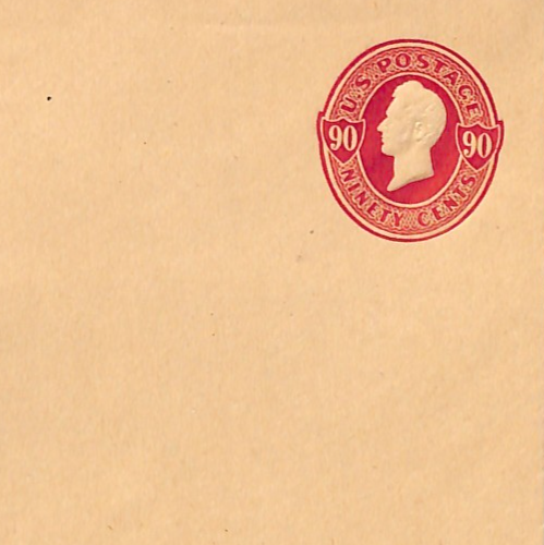 USA Classic Cover 90c Carmine PERRY Postal Stationery Entire Envelope Unused VM3 - Image 3