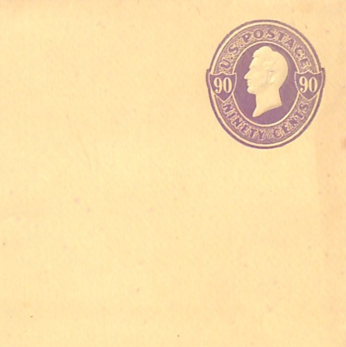 USA Classic Cover 90c Purple PERRY Postal Stationery Entire Envelope Unused VM4