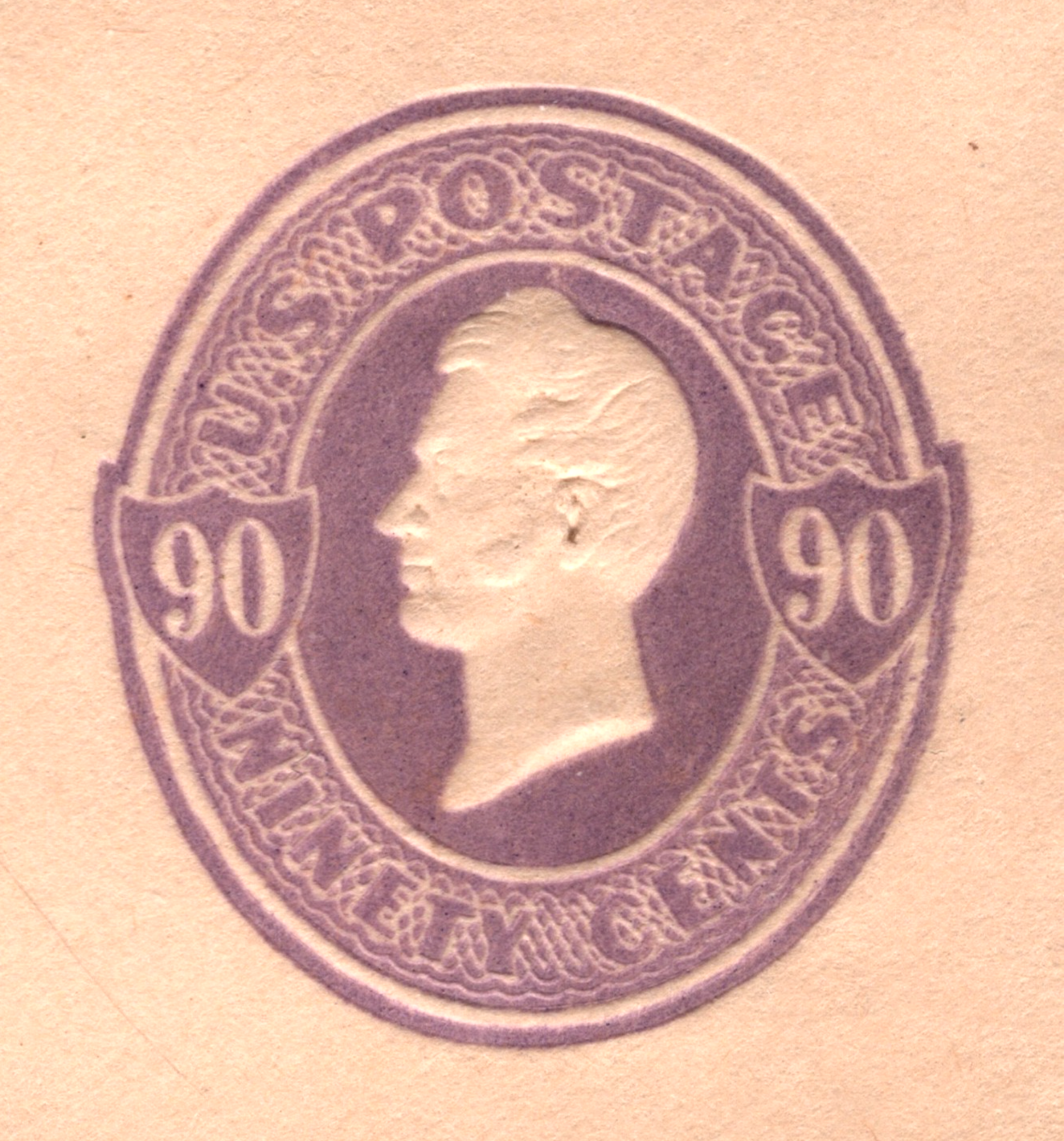 USA Classic Cover 90c Purple PERRY Postal Stationery Entire Envelope Unused VM6 - Image 7