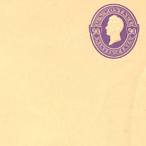 USA Classic Cover 90c Violet PERRY Postal Stationery Entire Envelope Unused VM5 - Image 3
