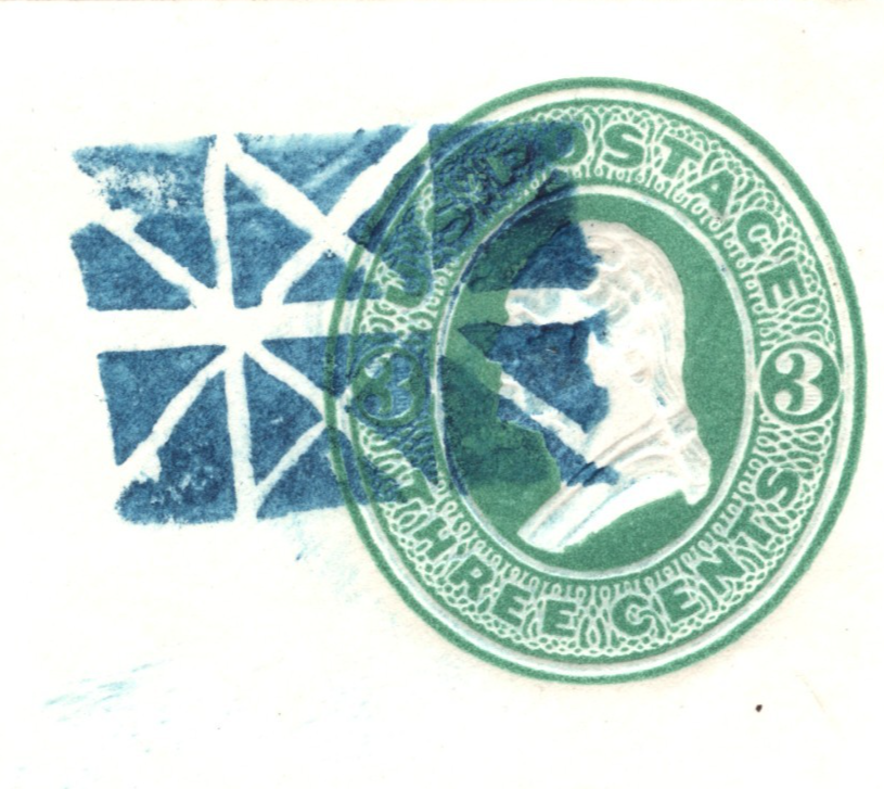 USA Classic Cover *BRIGHT BLUE* FANCY CANCEL Stationery 3c CHICAGO IL XU368