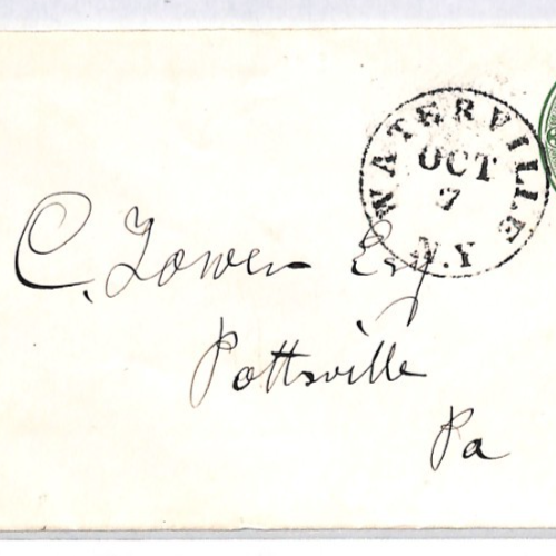 USA Classic Cover FANCY CANCEL Postal Stationery 3c *WATERVILLE* NY XU346 - Image 7