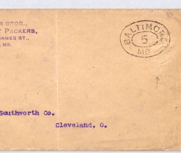 USA Cover 1c (Blue) *ALBINO* ERROR Stationery Superb BALTIMORE/5 MD Oval XU279 - Image 3
