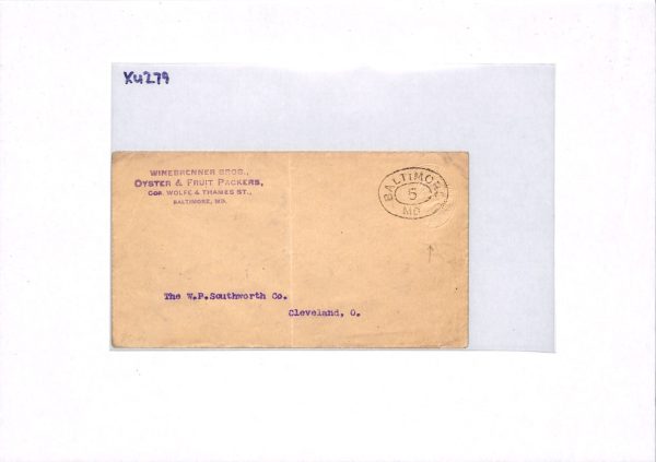 USA Cover 1c (Blue) *ALBINO* ERROR Stationery Superb BALTIMORE/5 MD Oval XU279 - Image 10