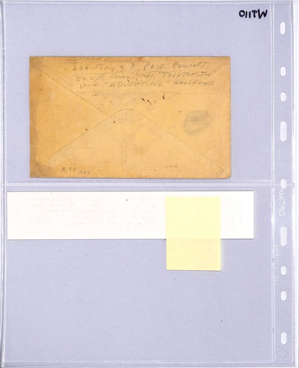 USA Cover *ADVERTISED* Tripton Indiana Indianapolis 1c STRIP{3} c1861 WT110 - Image 6