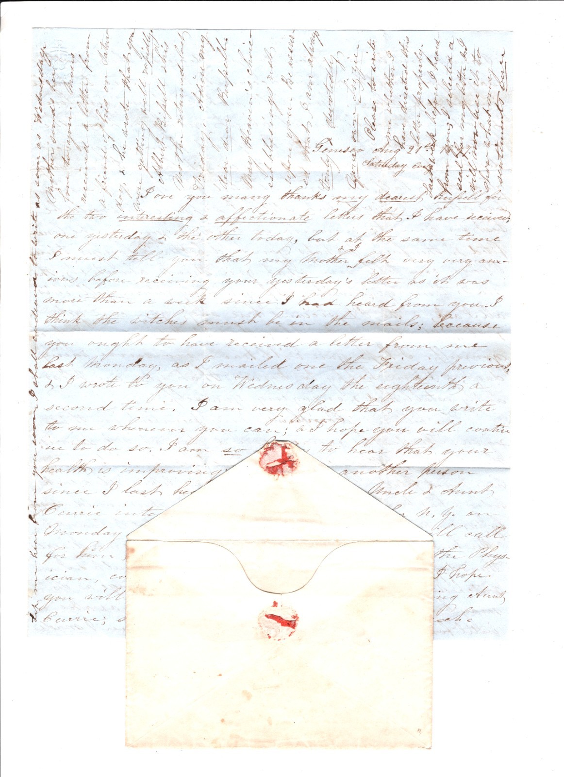 USA Cover Geneseo EL 1847 FIRE ISLAND Wafer Seal *YOU DESERVE THRASHING* WF157 - Image 8