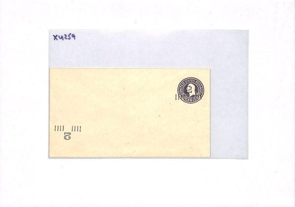 USA Cover Postal Stationery 2c ERROR MISPLACED ADDITIONAL OVERPRINT Unused XU259 - Image 5