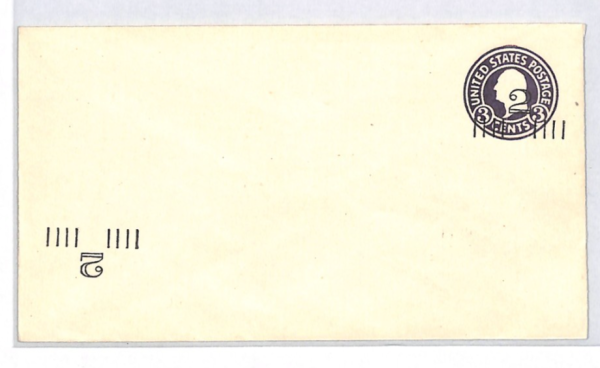 USA Cover Postal Stationery 2c ERROR MISPLACED ADDITIONAL OVERPRINT Unused XU260 - Image 3