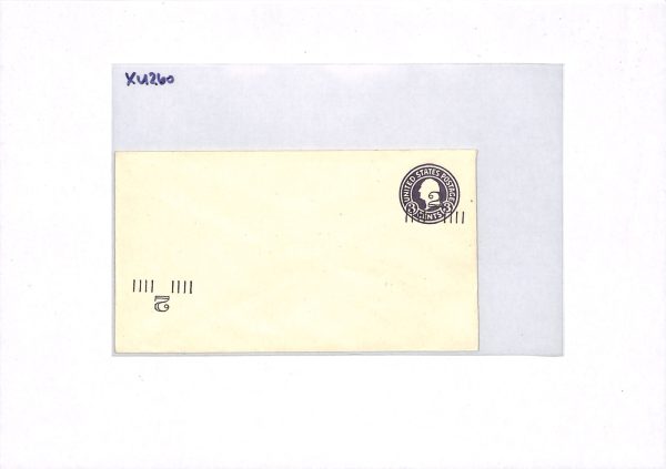 USA Cover Postal Stationery 2c ERROR MISPLACED ADDITIONAL OVERPRINT Unused XU260 - Image 5