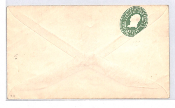 USA Cover Postal Stationery 2c ERROR MISPLACED DIE BACK Unused XU258 - Image 4