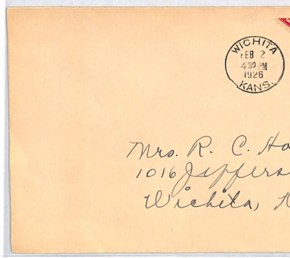 USA Cover *UNUSUAL BISECT PAIR VARIETY* 2c Pair WICHITA KANS 1926 Machine XU412 - Image 7