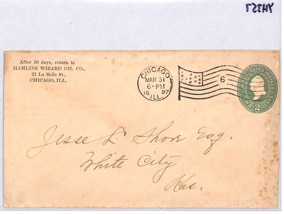 USA ELEPHANT Illustrated 1897 Cover *Hamlin Wizard Oil* Advert Stationery YH357 - Image 9