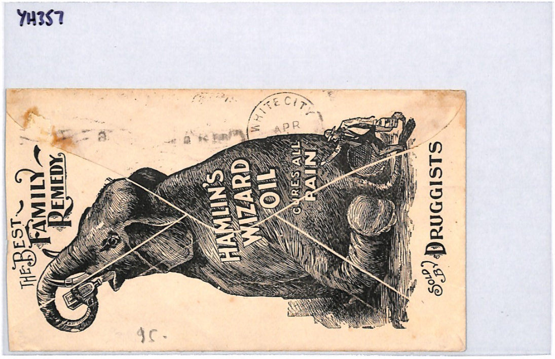 USA ELEPHANT Illustrated 1897 Cover *Hamlin Wizard Oil* Advert Stationery YH357 - Image 10