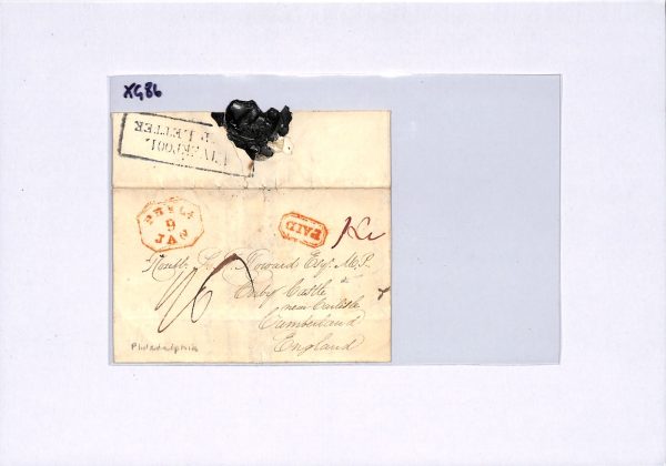 USA GB TRANSATLANTIC Cover Cumberland *Corby Castle* LIVERPOOL SHIP LETTER  XG86 - Image 9
