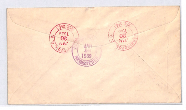 USA Prexie FDC 1939 PRESIDENTIAL Series COIL STAMPS Washington ILLUSTRATED XU243 - Image 4