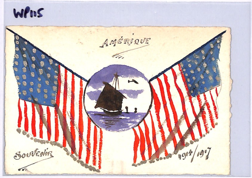 USA SAILING American FLAGS WW1 ART Postcard *HAND-PAINTED* 1914/1917 WP115 - Image 10