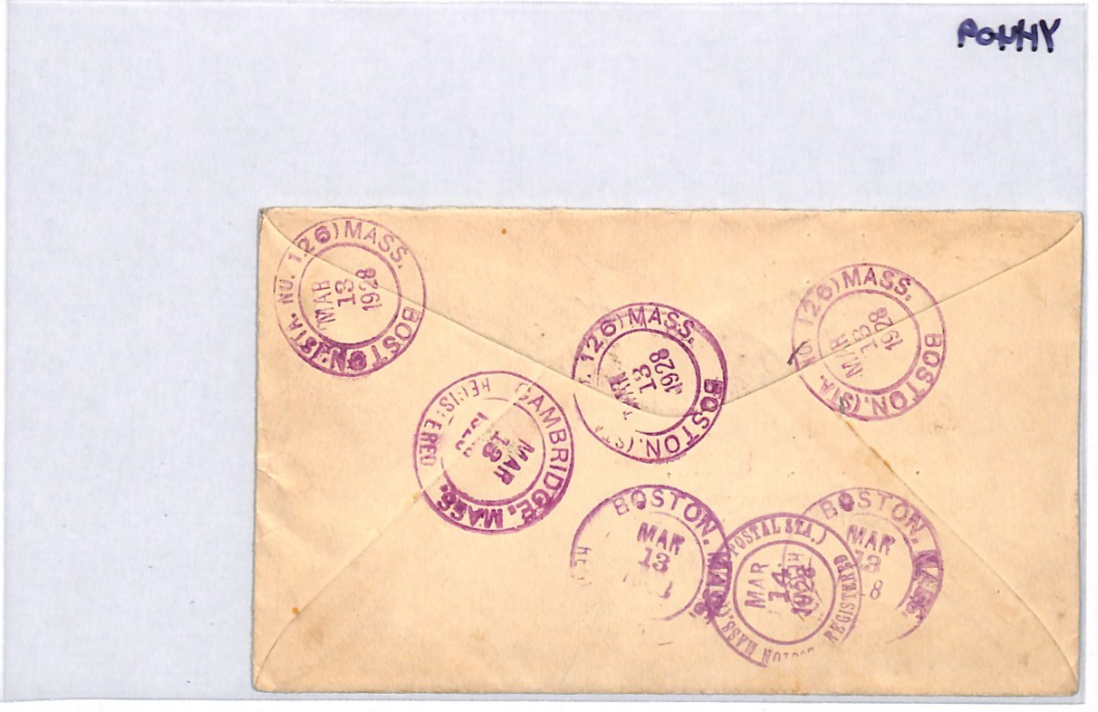 USA SPECTACULAR FRANKING Cover 3c *IMPERFORATES*{5} 1928 Boston Registered YH409 - Image 12