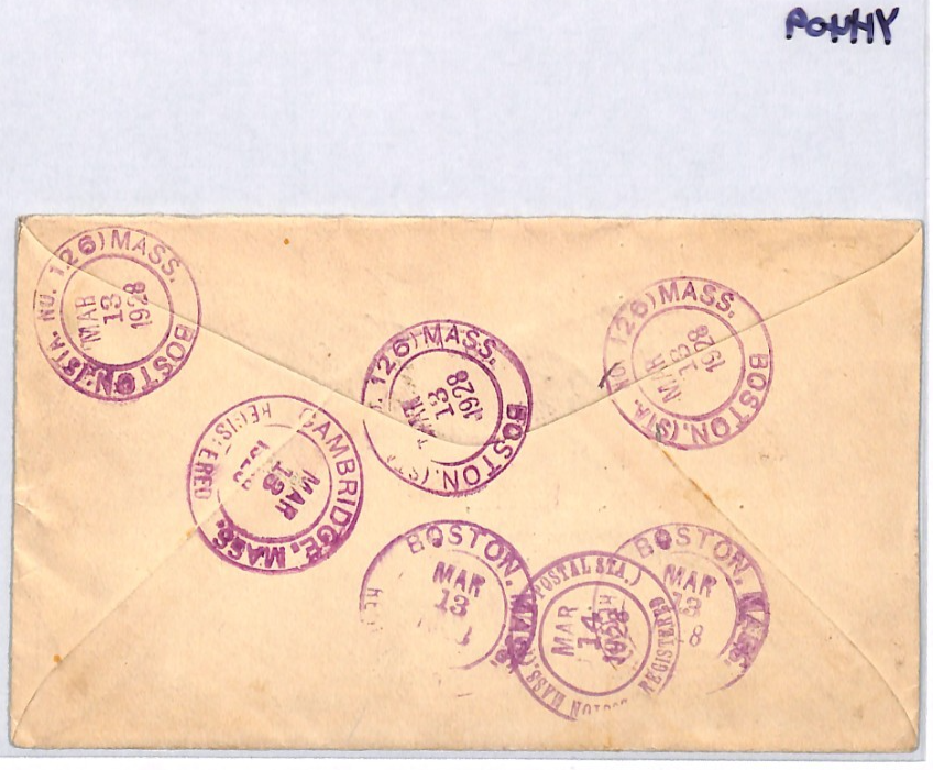 USA SPECTACULAR FRANKING Cover 3c *IMPERFORATES*{5} 1928 Boston Registered YH409 - Image 10