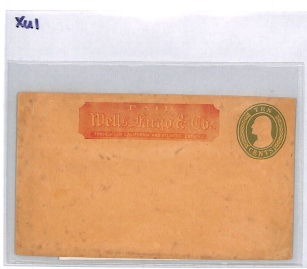 USA Scott.U16a ADVERT *WELLS FARGO* Unused Postal Stationery 10 Cents Green XU1 - Image 9