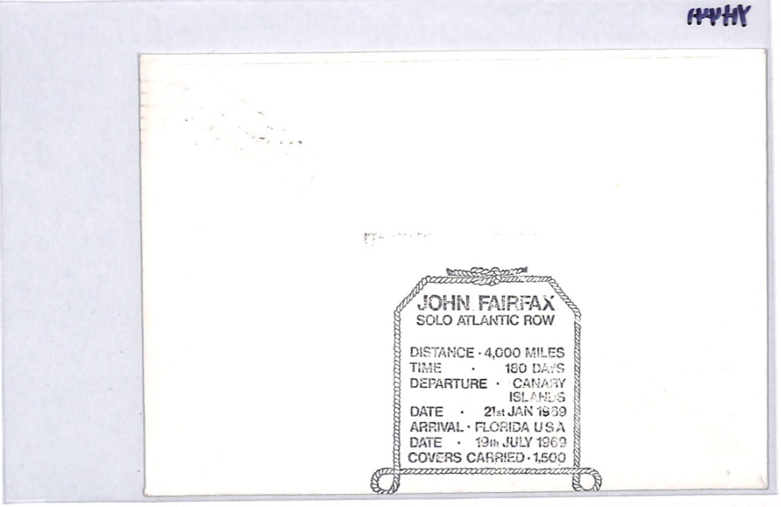 USA Solo TRANSATLANTIC ROWING *John Fairfax* SIGNED Cover 1969 London YH441 - Image 11