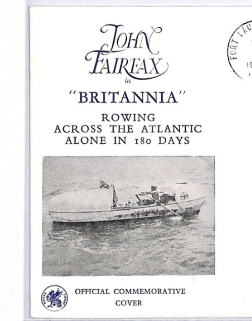 USA Solo TRANSATLANTIC ROWING *John Fairfax* SIGNED Cover 1969 London YH441 - Image 4