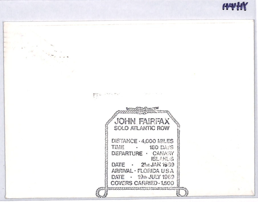 USA Solo TRANSATLANTIC ROWING *John Fairfax* SIGNED Cover 1969 London YH441 - Image 9