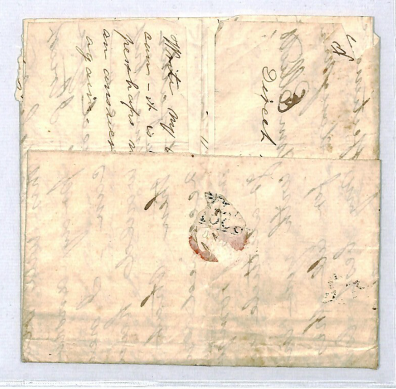 USA TRANSATLANTIC GB Cover 1833 Liverpool Ship Letter HACKLETON Northants CT166 - Image 3