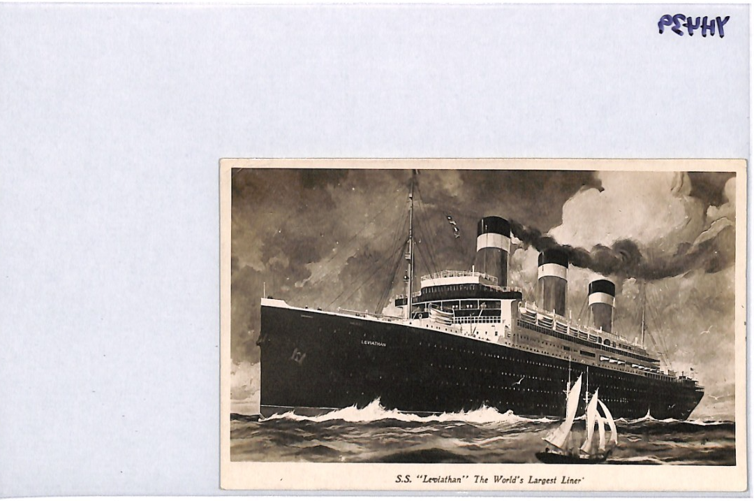 USA TRANSATLANTIC Ship Postcard SEA POST OFFICE *TAXE* Mark 1924 PAQUEBOT YH439 - Image 16