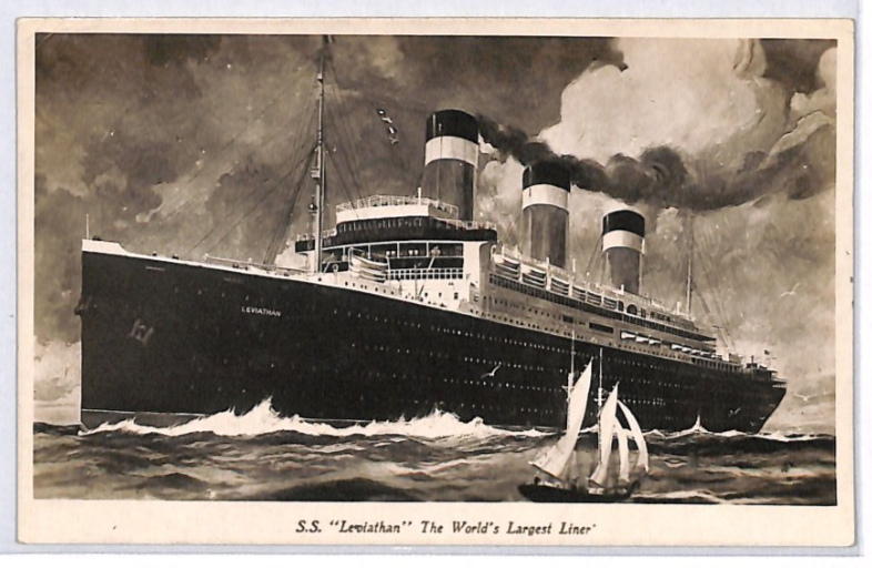 USA TRANSATLANTIC Ship Postcard SEA POST OFFICE *TAXE* Mark 1924 PAQUEBOT YH439 - Image 5