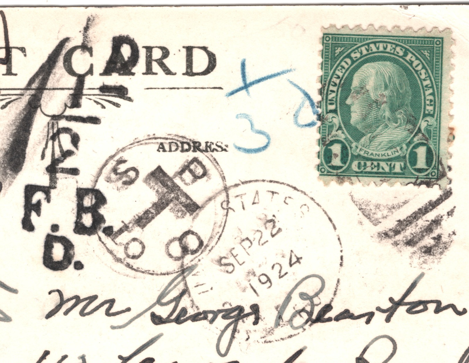 USA TRANSATLANTIC Ship Postcard SEA POST OFFICE *TAXE* Mark 1924 PAQUEBOT YH439 - Image 7