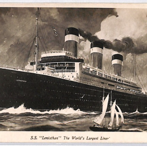 USA TRANSATLANTIC Ship Postcard SEA POST OFFICE *TAXE* Mark 1924 PAQUEBOT YH439 - Image 9