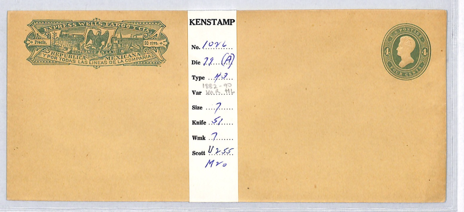USA WELLS FARGO Postal Stationery ADVERT 4c Scott.U255 Unused Cover VM19