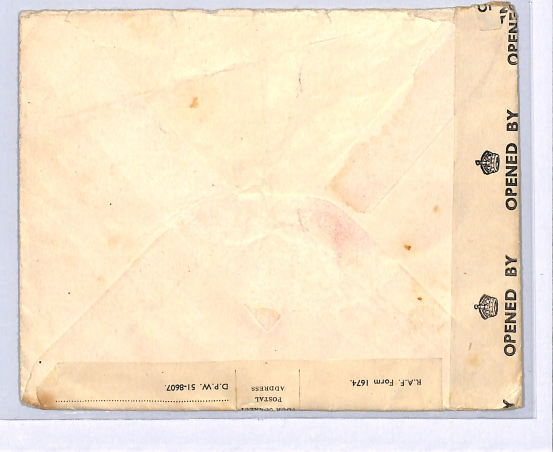 USA WW2 Air GB Cover FORWARDED *RAF RADAR STATION* Winterton Norfolk 1945 UG197 - Image 3