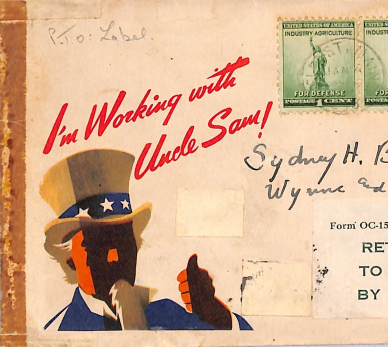 USA WW2 Cover UNCLE SAM Eshowe 1943 CENSOR RETOUR Label WE CONQUER Eagle WN53 - Image 3