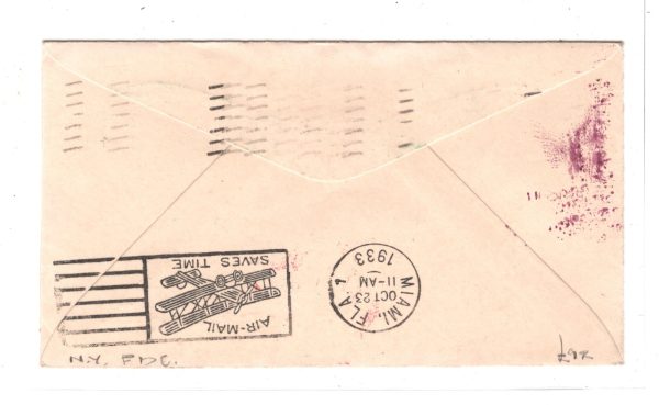 USA ZEPPELIN 50c Pai1r 1933 FDC #C18 First Day Cover CENTURY PROGRESS Expo KZ261 - Image 4